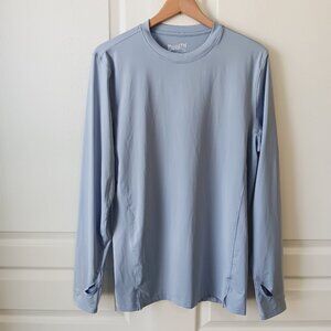 Duluth Men's Blue Shunburn Standard Fit Long Sleeve Crew Size M